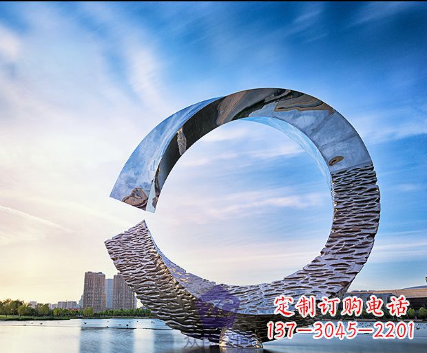 威海环绕世界的不锈钢景观雕塑
