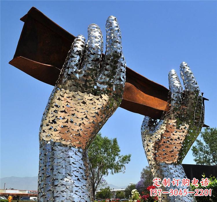 威海不锈钢拱门雕塑精美绝伦
