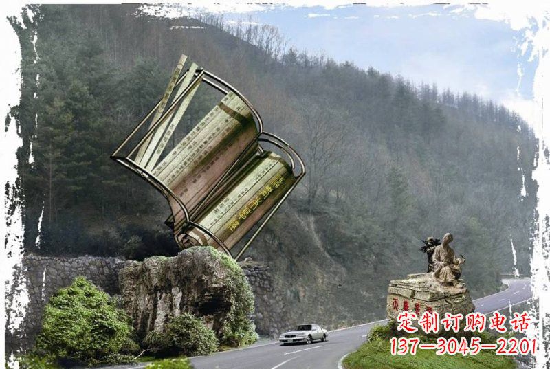 威海神农本草经竹简雕塑——传承中华文化精髓