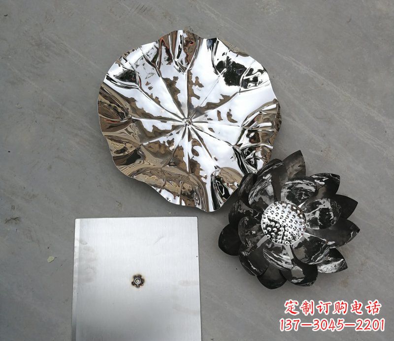 威海不锈钢荷叶公园景观雕塑