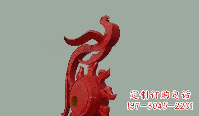 威海不锈钢孔雀雕塑
