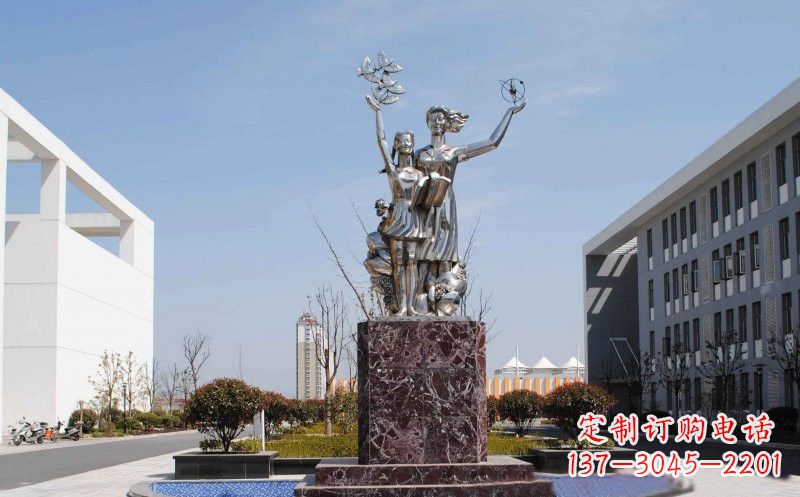 威海不锈钢学生雕塑——记录学生成长的精美艺术品
