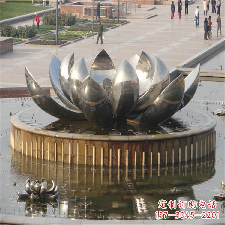 威海不锈钢莲花喷泉——艺术与美的完美结合