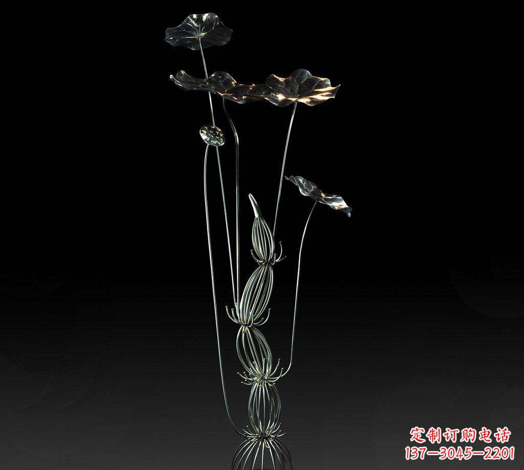 威海不锈钢荷叶雕塑精致优雅的艺术宝藏