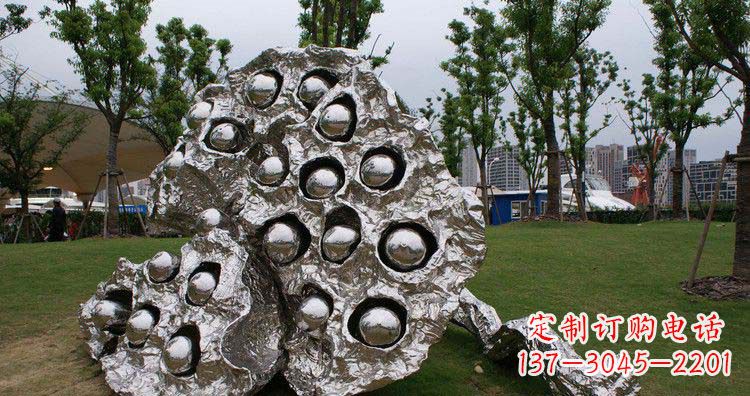 威海不锈钢莲蓬精美雕塑铸就华丽景观