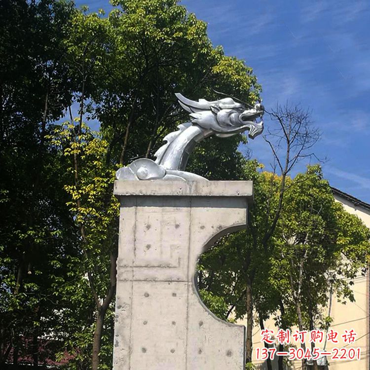 威海不锈钢龙雕塑——传承中华文化精髓