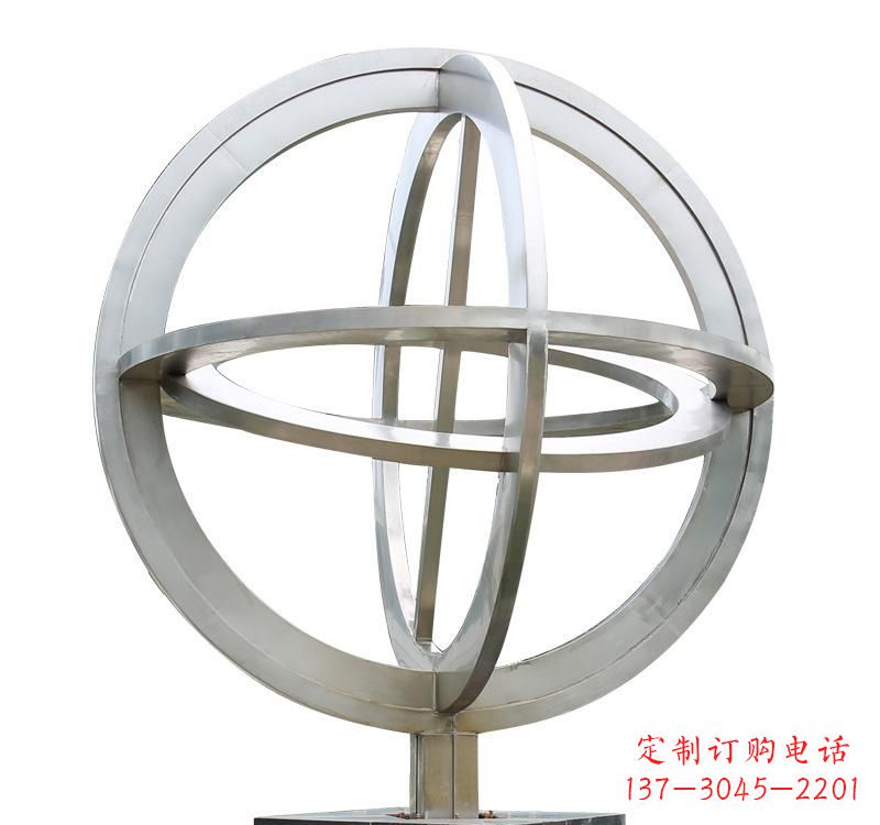 威海不锈钢镂空地球仪雕塑——展示地球的美丽与神奇