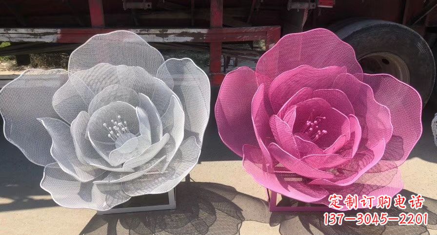 威海不锈钢荷花雕塑,给公园带来优雅美景
