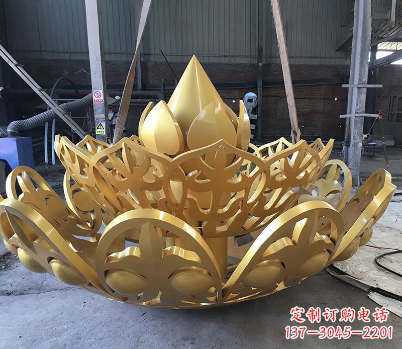 威海不锈钢莲花雕塑精美绝伦