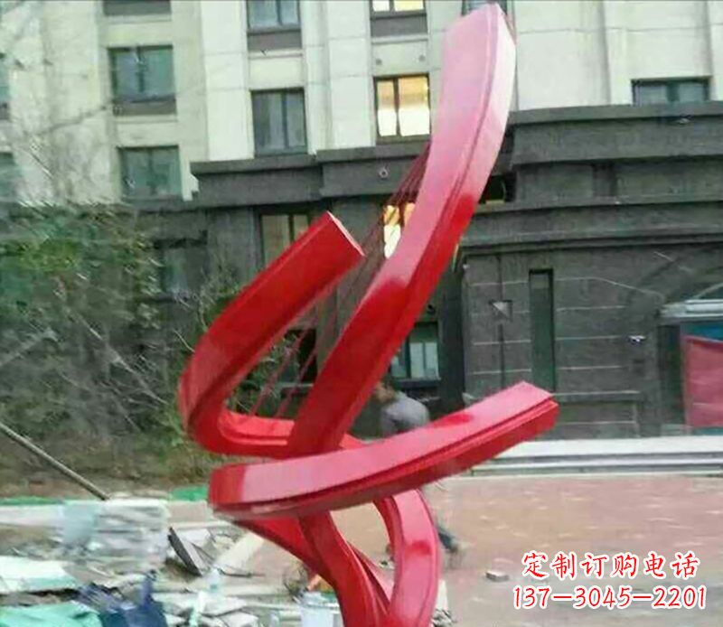 威海不锈钢螺旋飘带雕塑