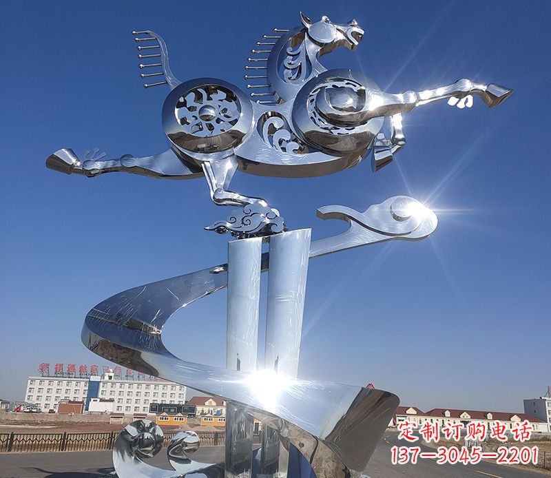 威海不锈钢马踏飞燕雕塑——精美的艺术品