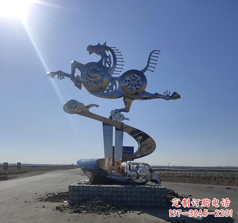 威海不锈钢马踏飞燕城市雕塑