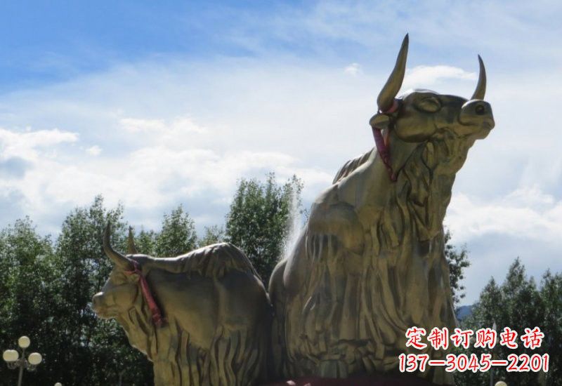 威海不锈钢牦牛雕塑一种传统文化的精美传承