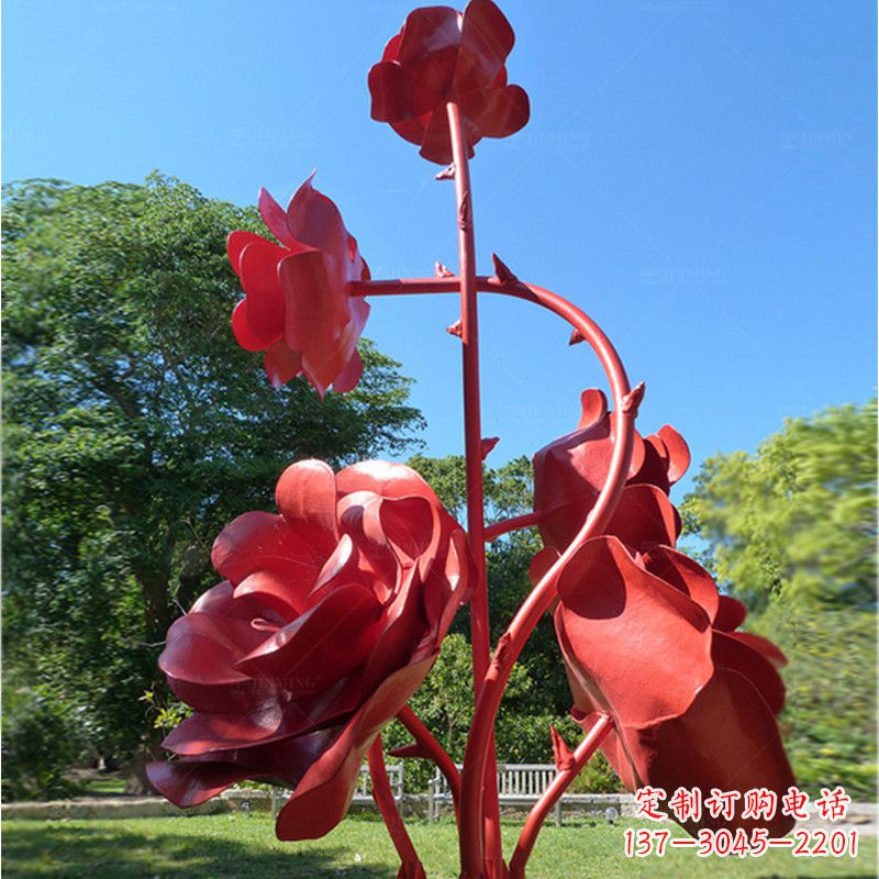 威海玫瑰雕塑艺术的精美表达