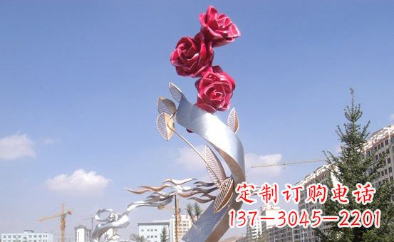 威海不锈钢玫瑰雕塑精致的艺术之美