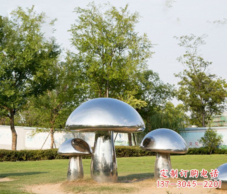 威海不锈钢蘑菇雕塑精致而美观
