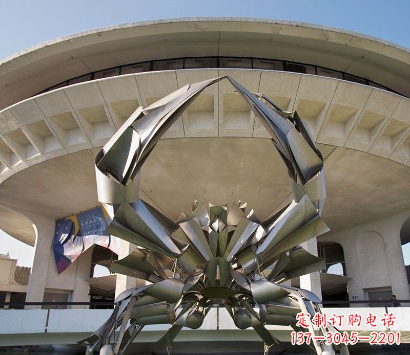 威海不锈钢螃蟹雕塑美观耐候的户外装饰