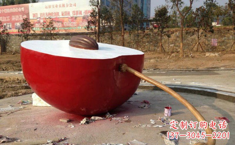 威海不锈钢苹果雕塑艺术与实用的结合