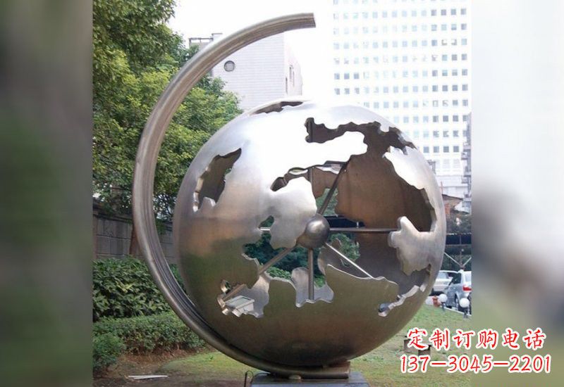 威海不锈钢地球仪雕塑艺术与科学的结合