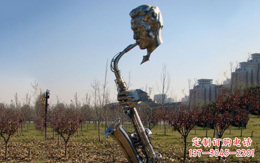 威海不锈钢萨克斯雕塑