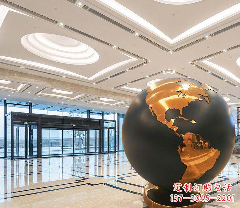 威海不锈钢地球仪雕塑精美绝伦
