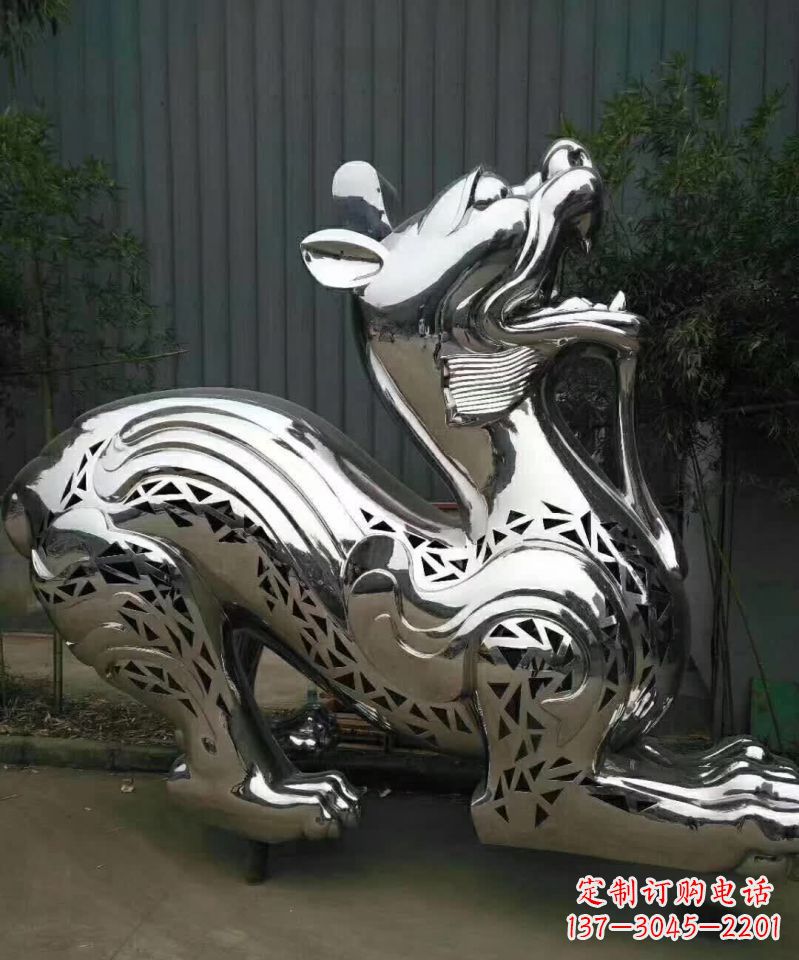 威海不锈钢麒麟象征着祥和与美好