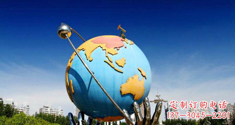 威海不锈钢地球雕塑一个充满环保意义的艺术品