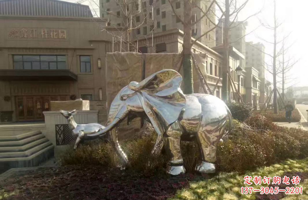 威海不锈钢大象雕塑——美轮美奂的艺术精品