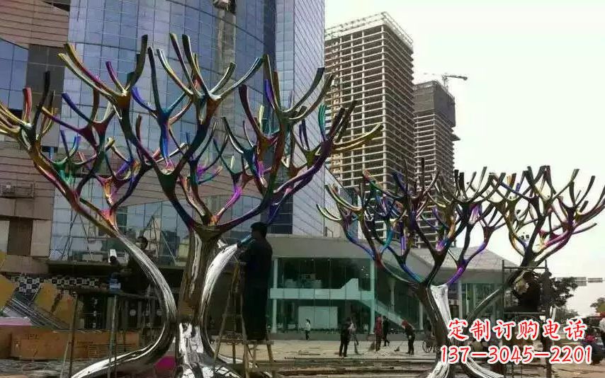 威海不锈钢树枝景观雕塑