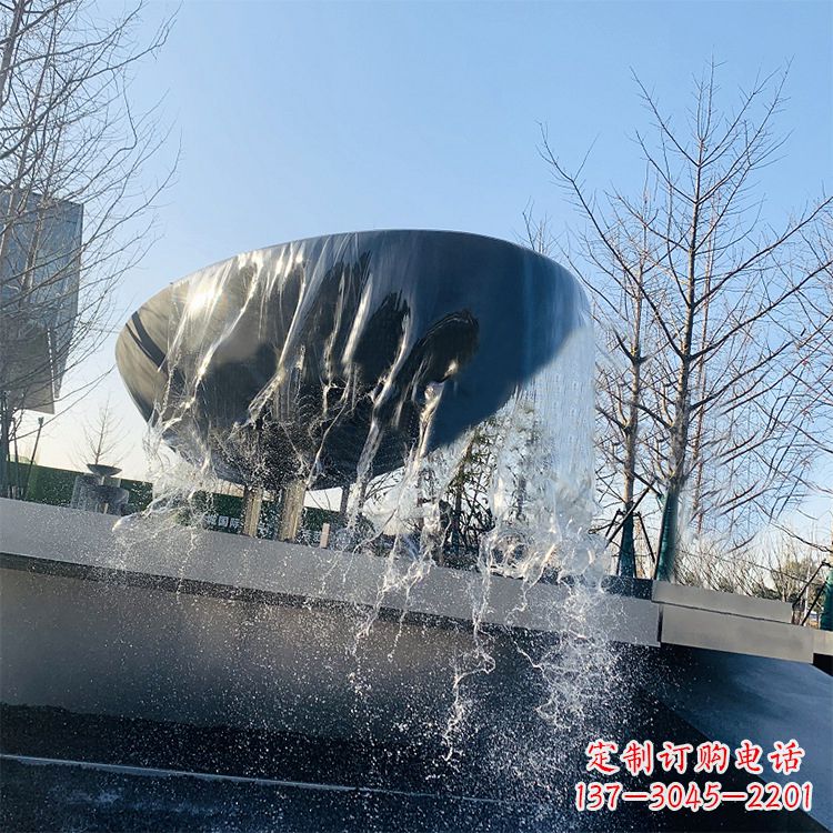 威海不锈钢水钵瀑布喷泉雕塑艺术与美感的完美结合