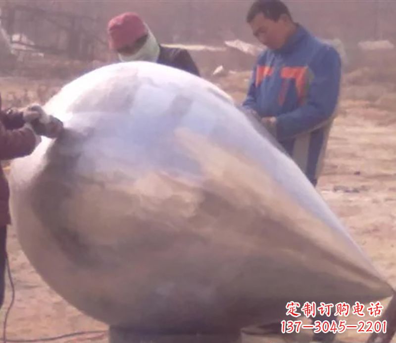 威海不锈钢水滴广场雕塑 