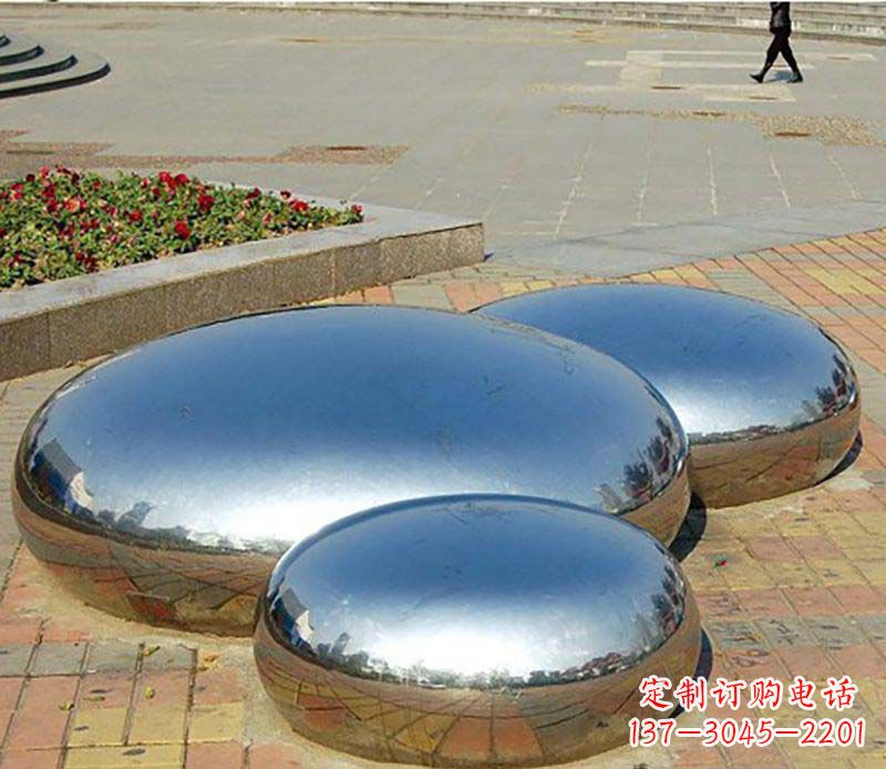 威海不锈钢水滴校园雕塑