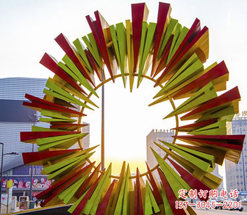威海绚烂太阳,精美不锈钢太阳花雕塑