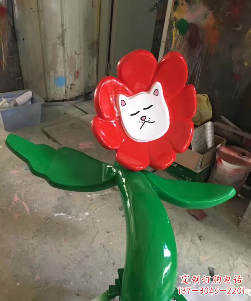 威海不锈钢太阳花雕塑美丽的景观装饰