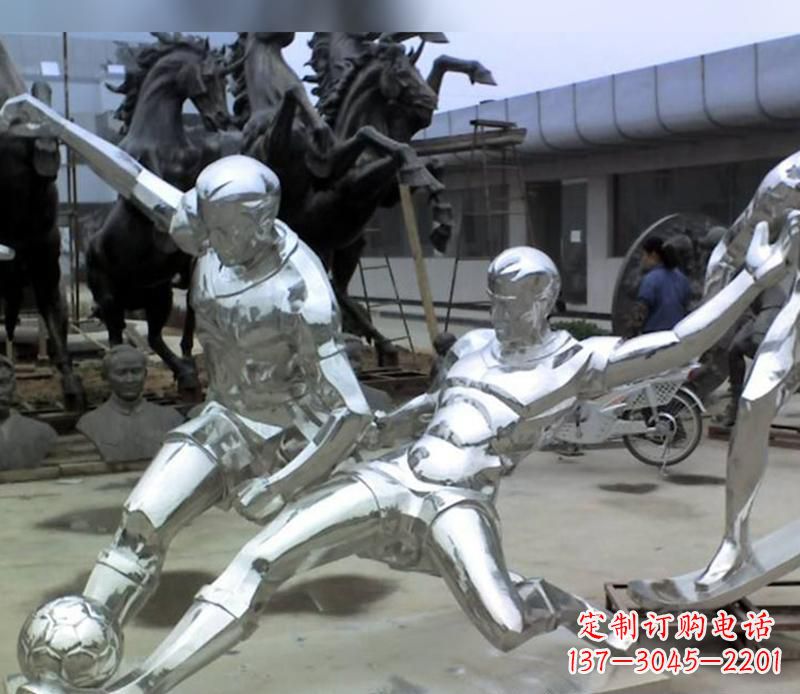 威海足球运动雕塑