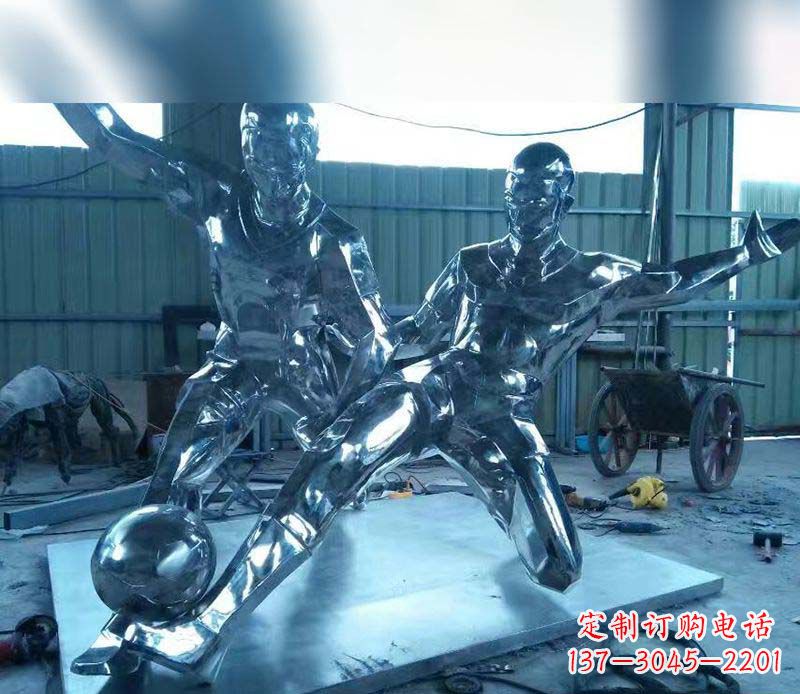 威海不锈钢足球雕塑精美的足球景观