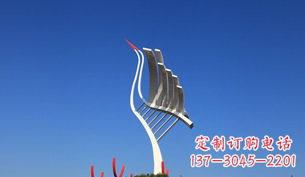 威海不锈钢天鹅丹顶鹤仙鹤雕塑