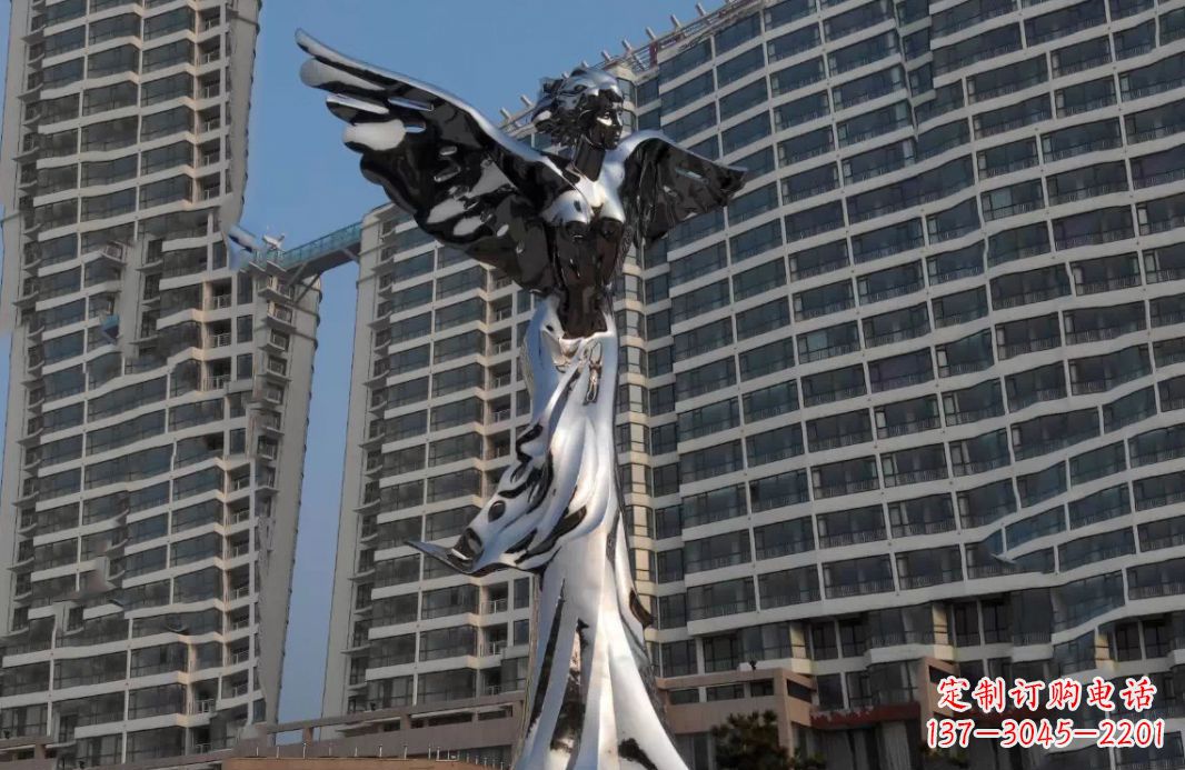 威海不锈钢天使灿烂的城市景观
