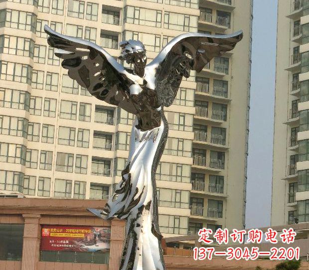 威海不锈钢天使雕塑