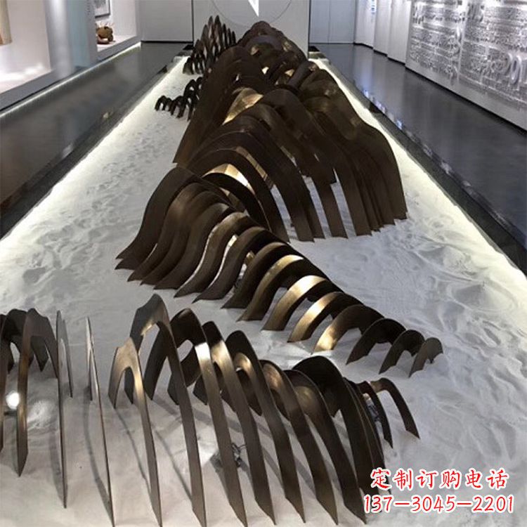 威海不锈钢铁艺假山雕塑让自然风景回归