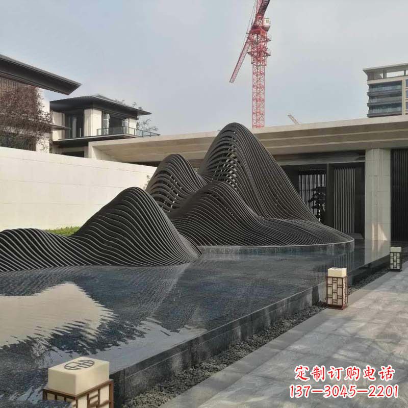 威海不锈钢铁艺假山艺术性的美化
