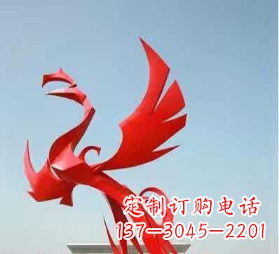威海不锈钢铁艺凤凰雕塑美丽的象征