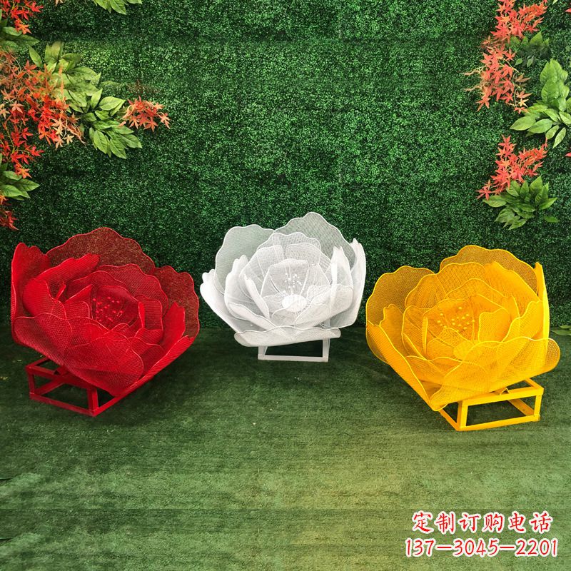 威海不锈钢玫瑰雕塑精致的艺术品