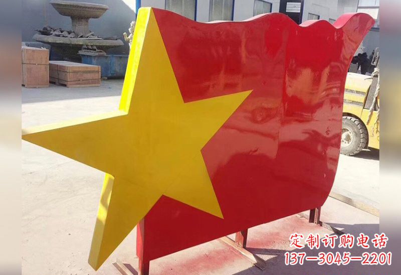 威海不锈钢五角星旗帜雕塑不只是国旗
