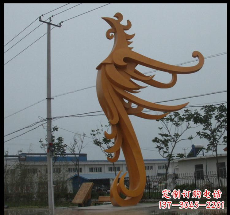 威海不锈钢凤凰雕塑抽象艺术的精美杰作