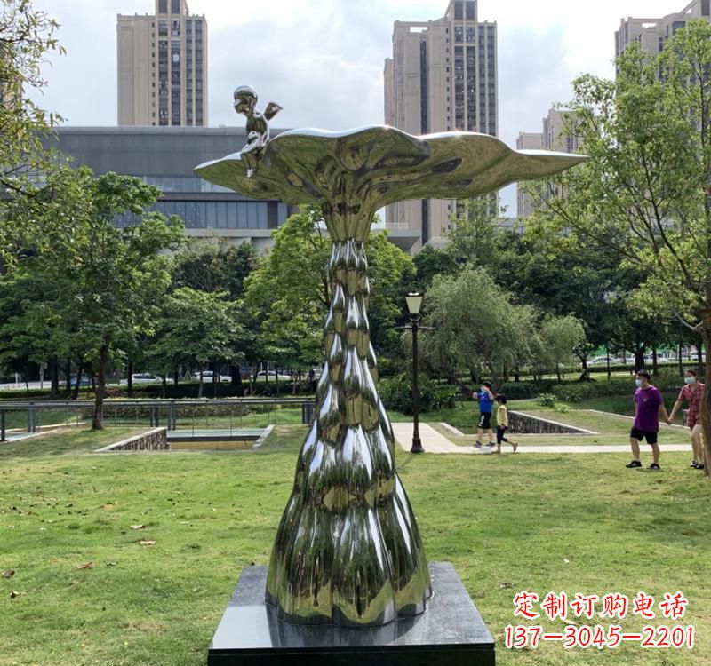 威海不锈钢现代水滴雕塑美轮美奂的艺术精品