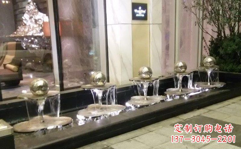 威海不锈钢小喷泉雕塑美丽之灵