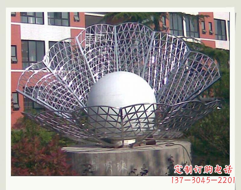 威海海洋精灵不锈钢贝壳雕塑