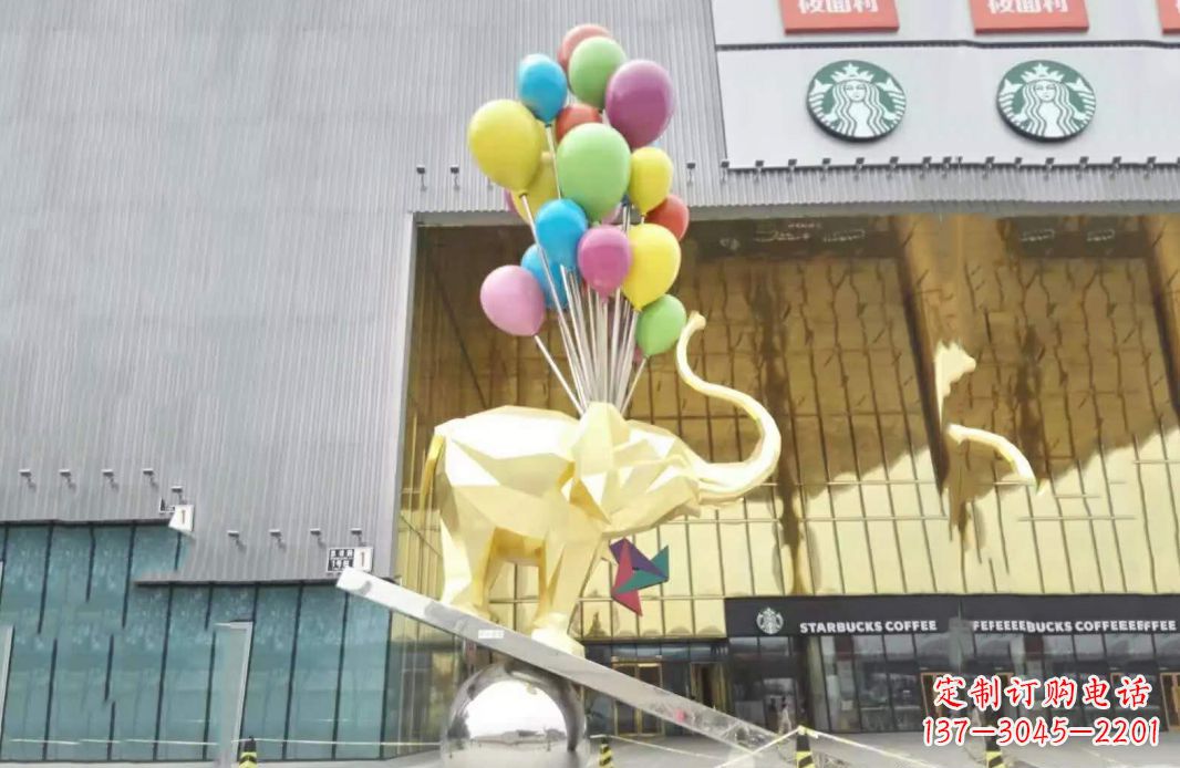 威海小象踩球不锈钢雕塑的魅力