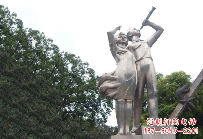 威海不锈钢小学生雕塑缔造美丽校园新风貌